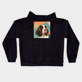 English Cocker Spaniel in 70's Kids Hoodie